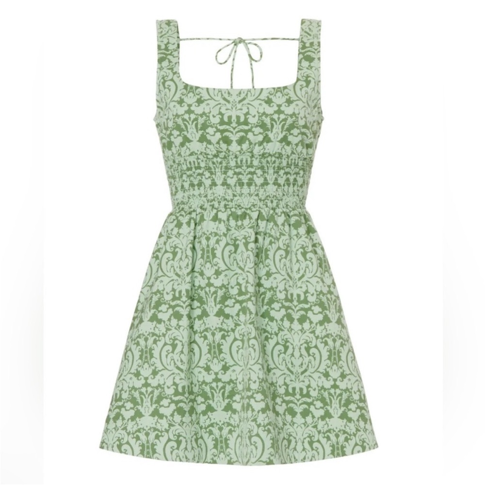 NWT Hill House Cher Green Damask Jacquard (M)